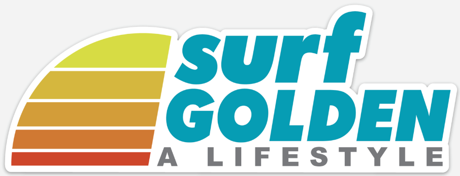 Surf Golden Bumper Sticker